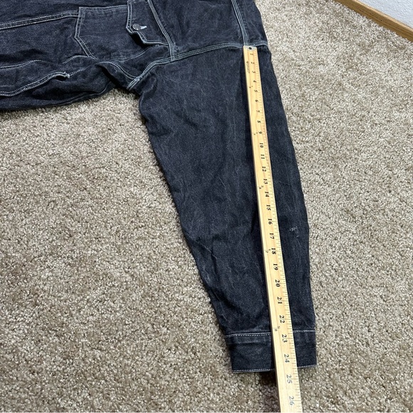 Vintage Godbody Black Denim Jacket Men’s Size XL Button Up Streetwear Hip Hop - Picture 9 of 13